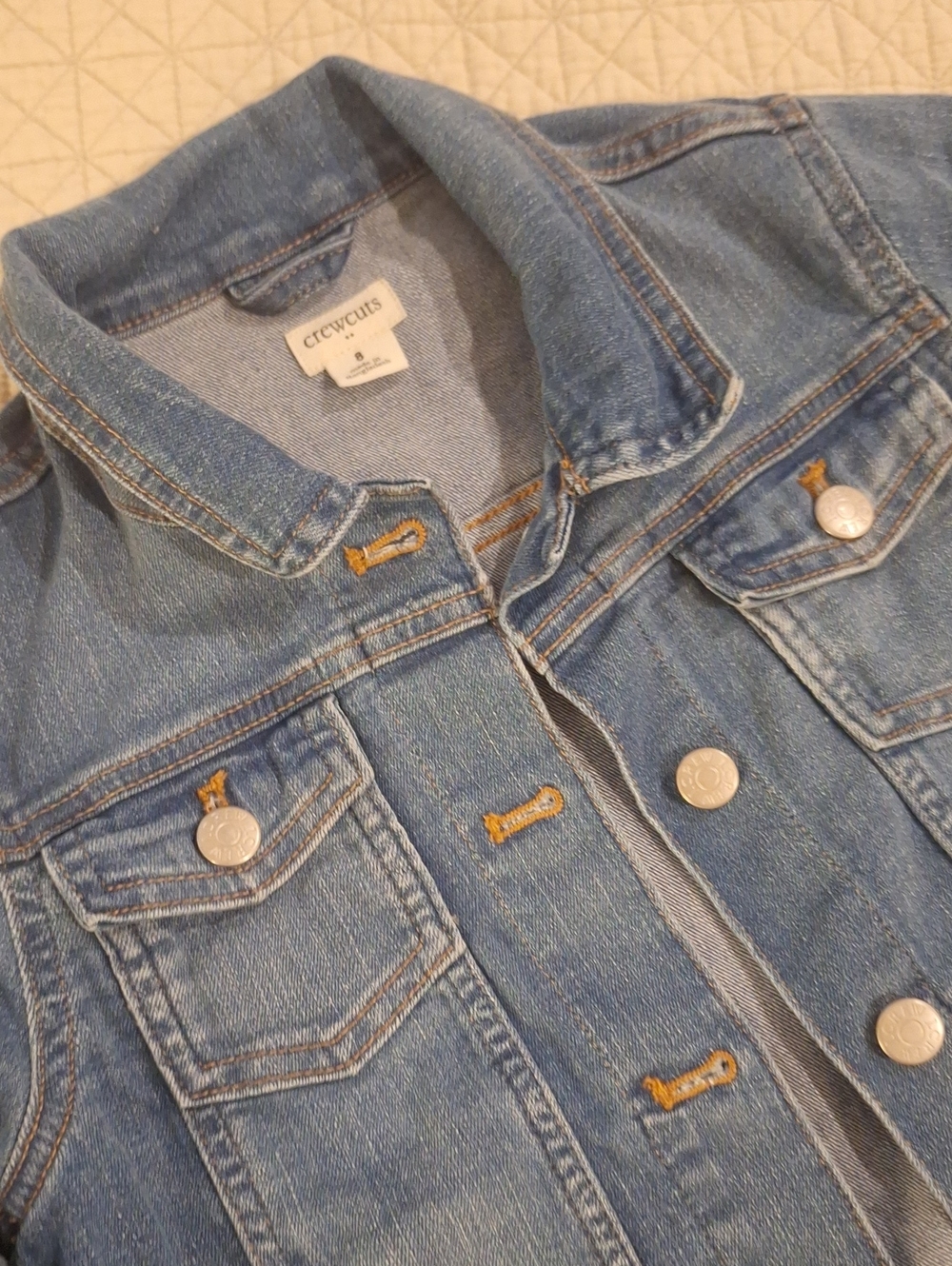Crewcuts Medium Blue Denim Trucker Jacket for Kids